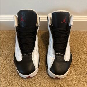 Jordan Black and White High-Top Sneakers